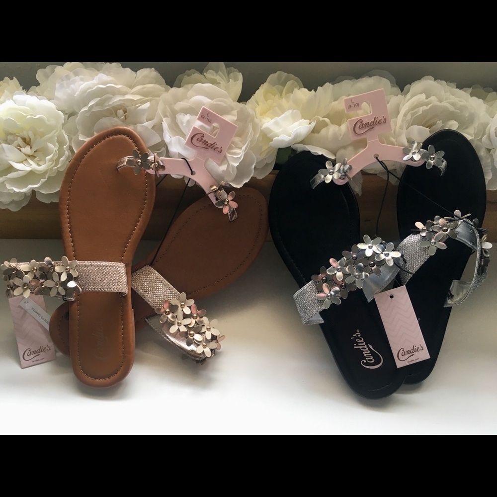 NWT Candie’s Flower Sandals Bundle